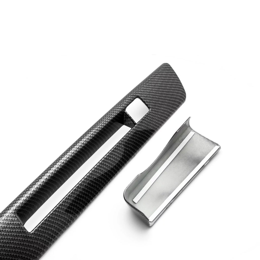 2pcs ABS Carbon Fiber Dashboard Console Panel Cover Trim R441