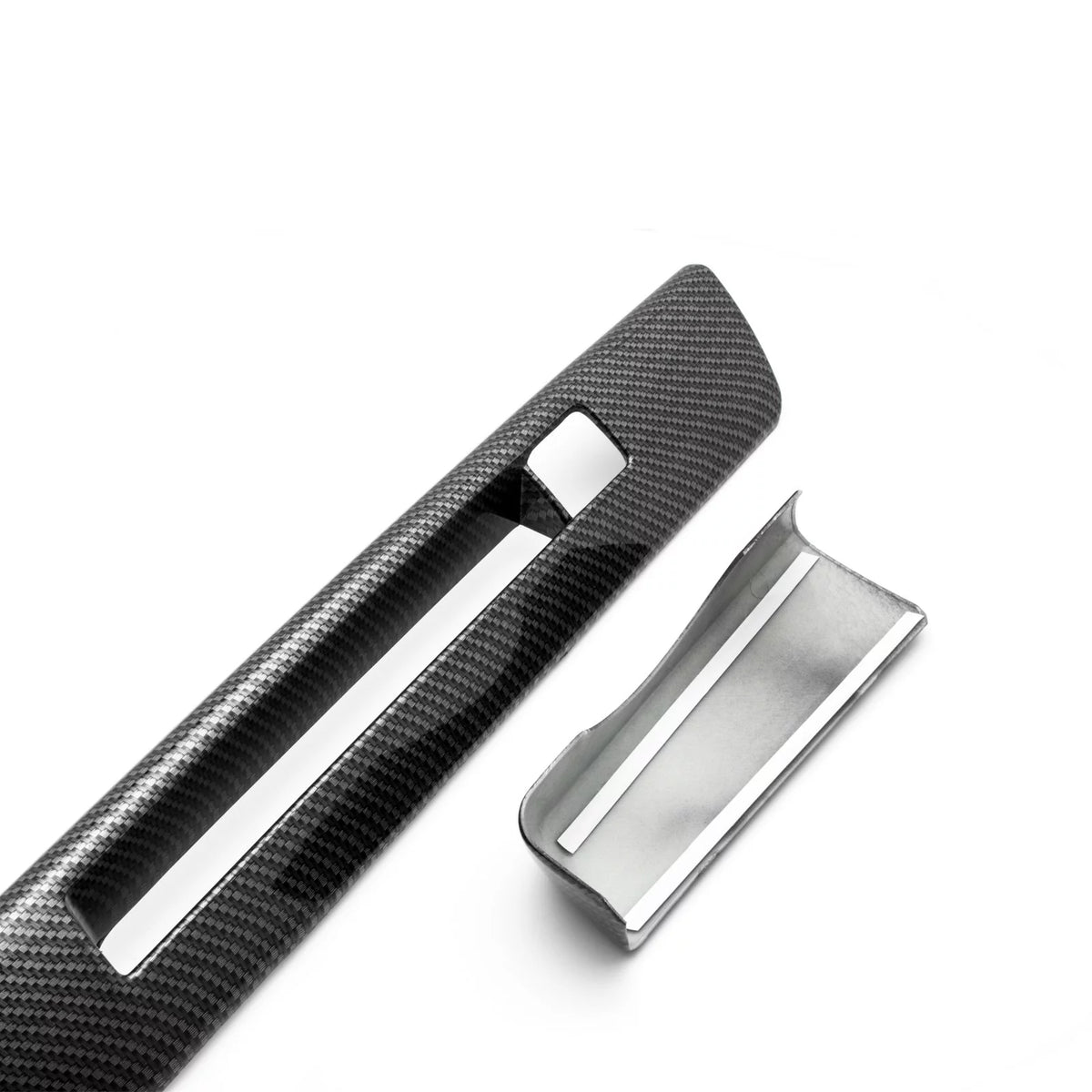2pcs ABS Carbon Fiber Dashboard Console Panel Cover Trim R441