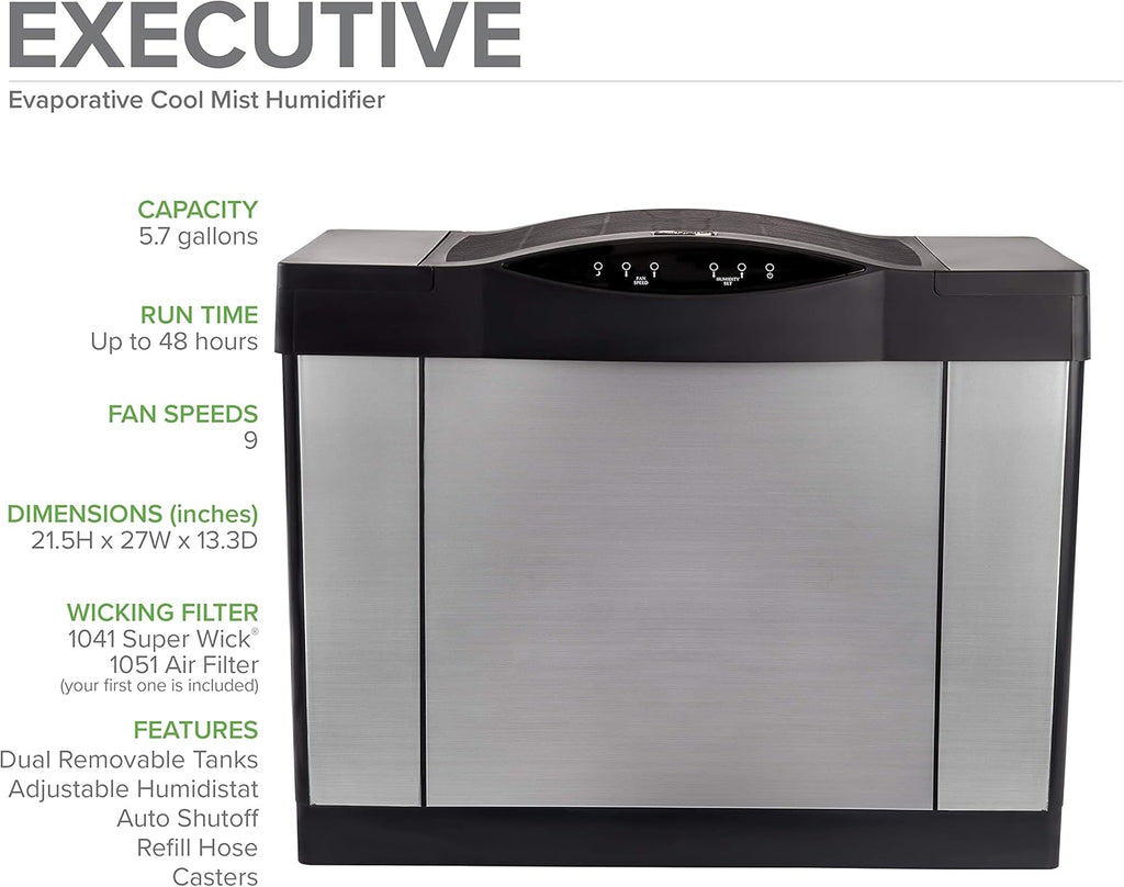Digital Whole-House Console-Style Evaporative Humidifier (Silver) D92653