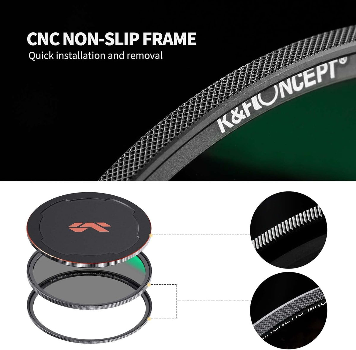 58mm Circular Polarizing Filter Kit with Adapter Ring and Lens Cap P91955