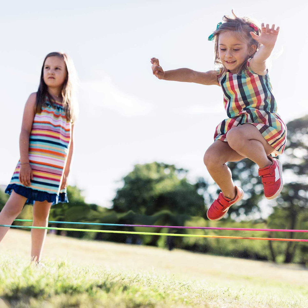 Colorful Stretch Rope Elastic Fitness Game I32473