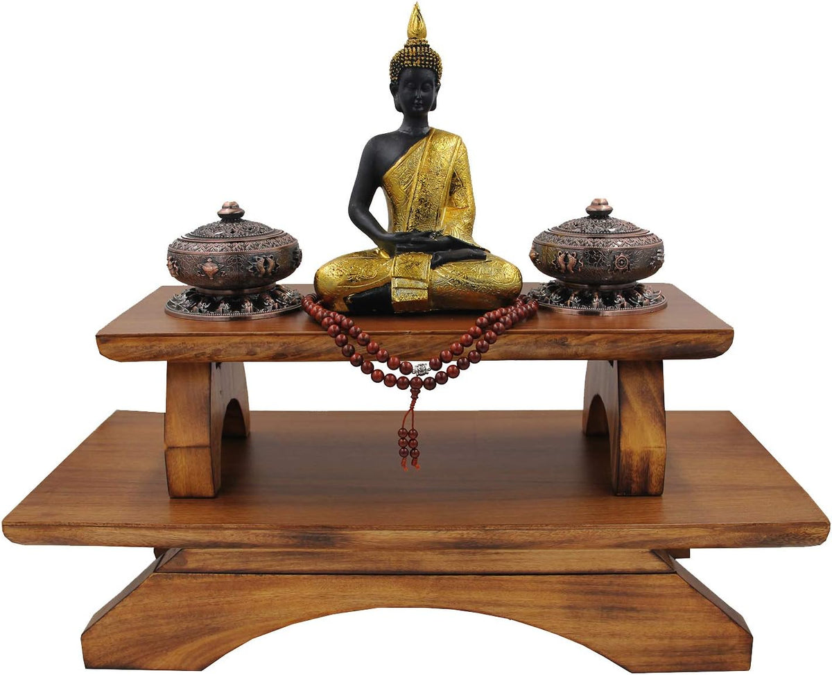 Solid Wood Hand Carved Meditation Table M295