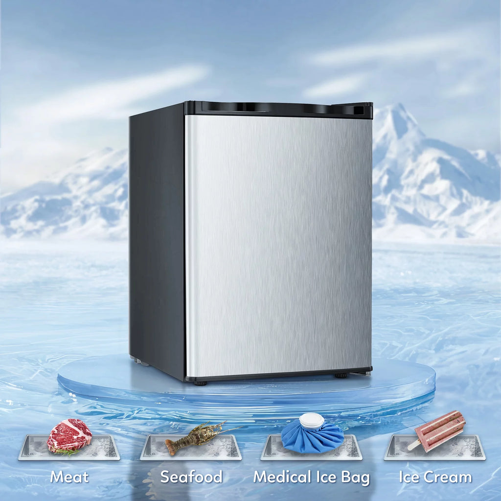 Mini Freezer Countertop 2.1 Cu.Ft Compact Upright Freezer with Reversible Door (Silver) A59141