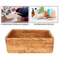 Wicker Basket with Lid Storage Boxes B194290
