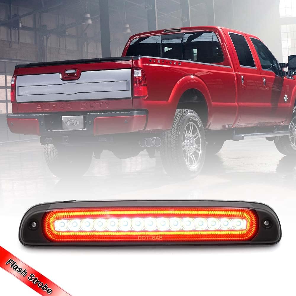 Red LED Third Brake Light Replacement with Cargo Light Kit Smoked Lens D7443