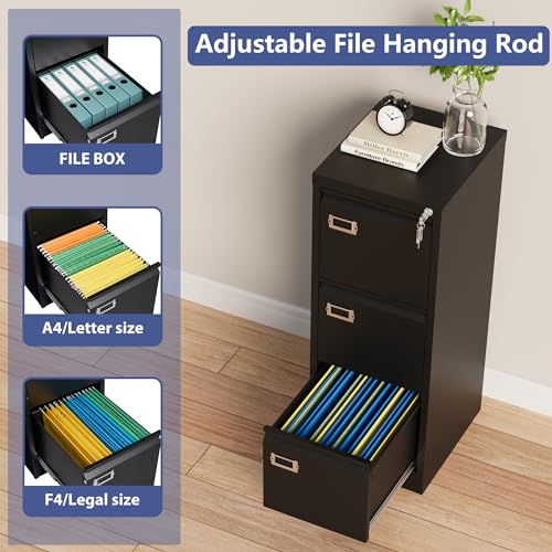 4 Drawer Metal File Cabinet with Lock X96716
