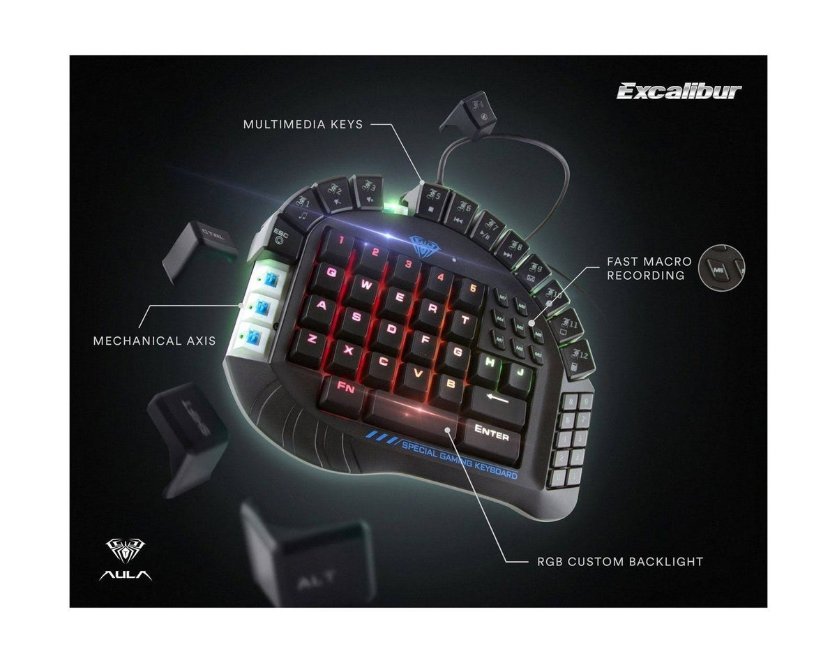 One-Hand Gaming Keyboard Mechanical RGB Backlight S380603