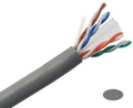Cat6 Unshielded Riser CMR UTP Solid 24 AWG Gray Ethernet Cable W83643