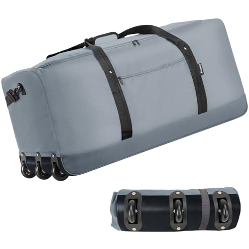 120L Foldable Rolling Duffel Bag with 3 Wheels T94895