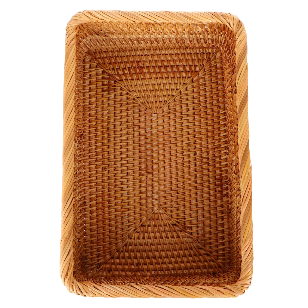 Wicker Basket with Lid Storage Boxes B194290