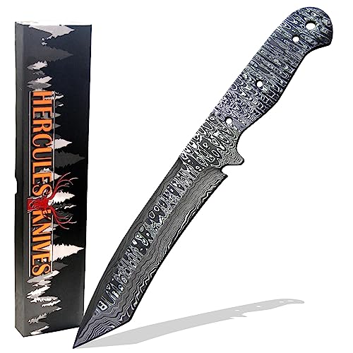 Damascus Steel Tanto Hunting Knife Blade Billet Q809313