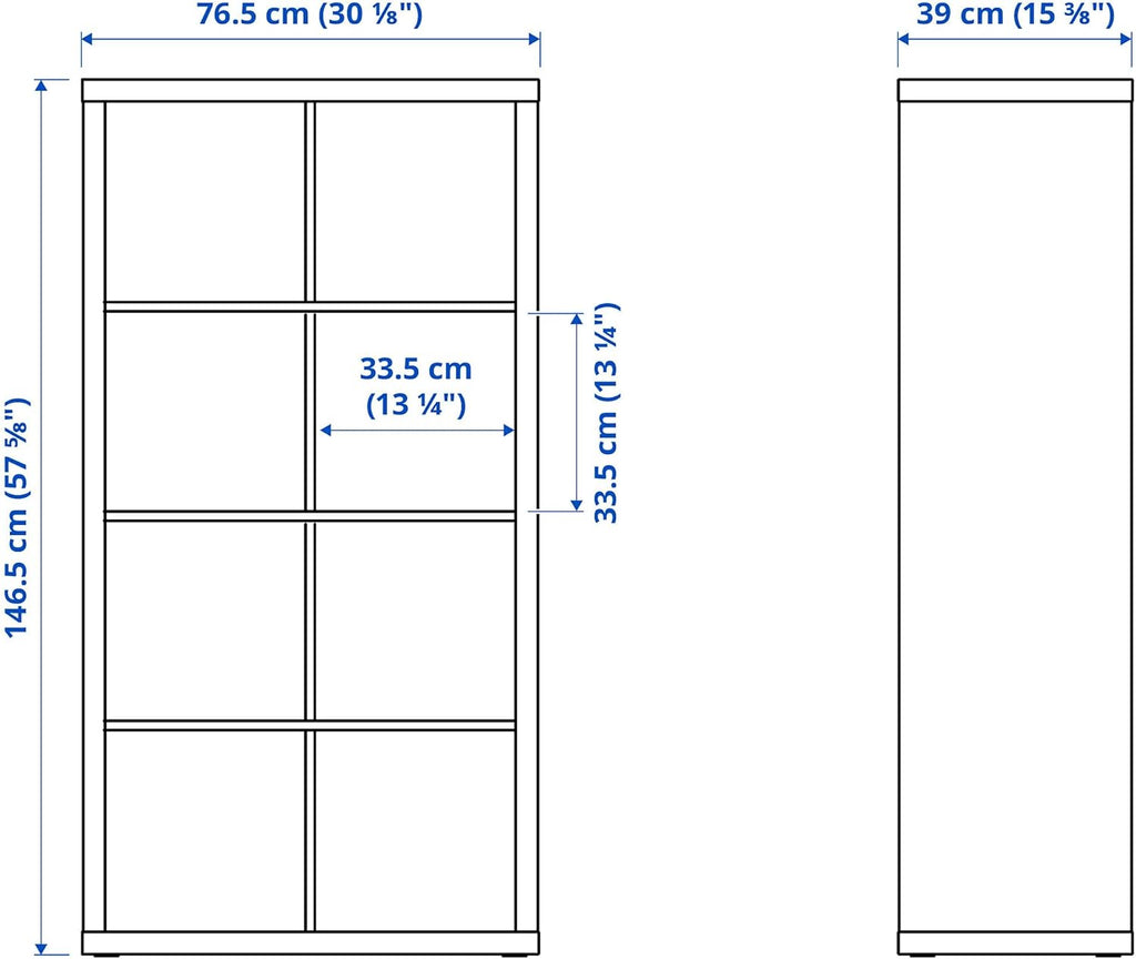 White 8 Shelf Shelving Unit (77x39x147 cm) D821