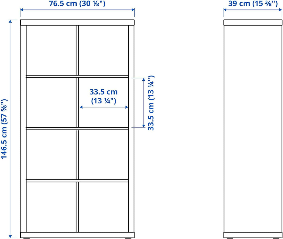 White 8 Shelf Shelving Unit (77x39x147 cm) D821