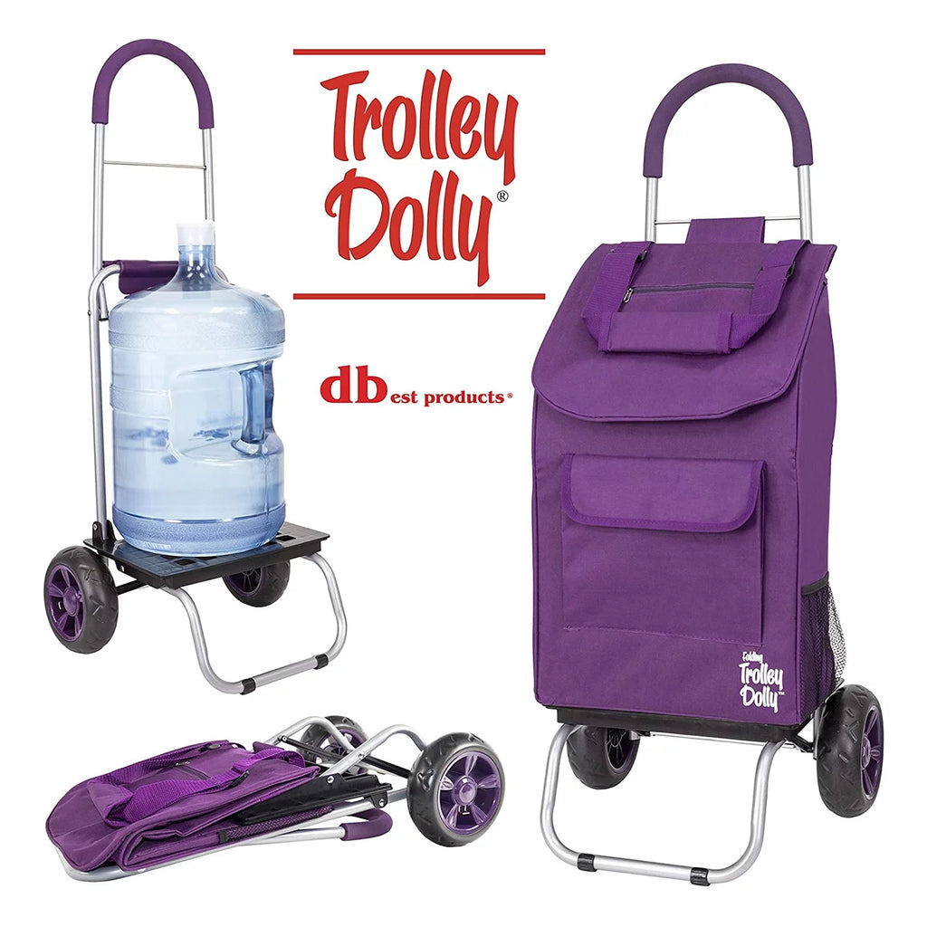 Purple Foldable Shopping Cart N2487