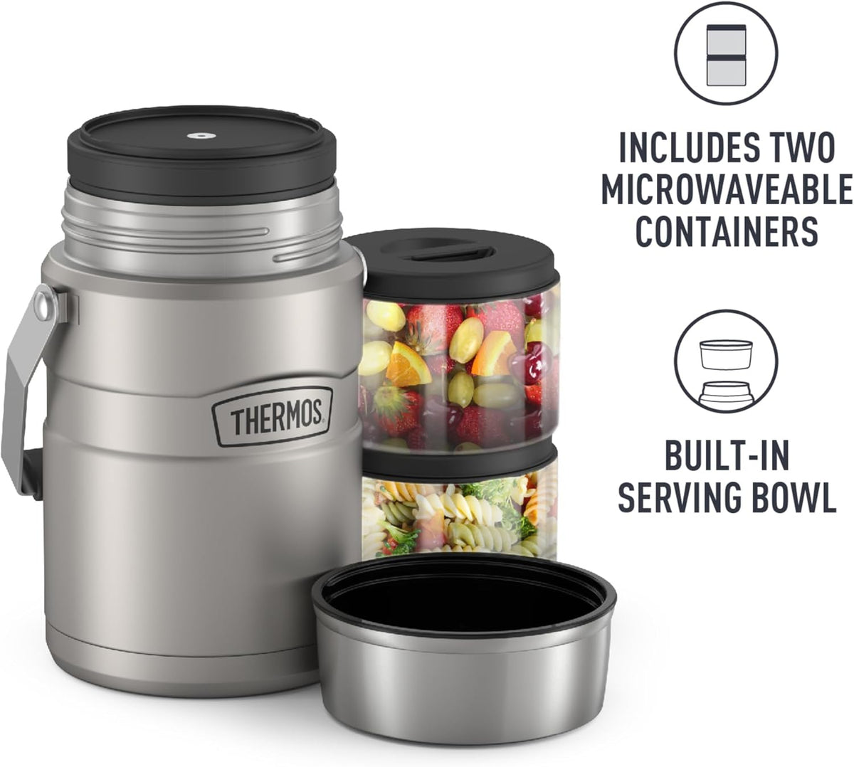 47 Ounce Stainless Steel Vacuum-Insulated Food Jar P16571