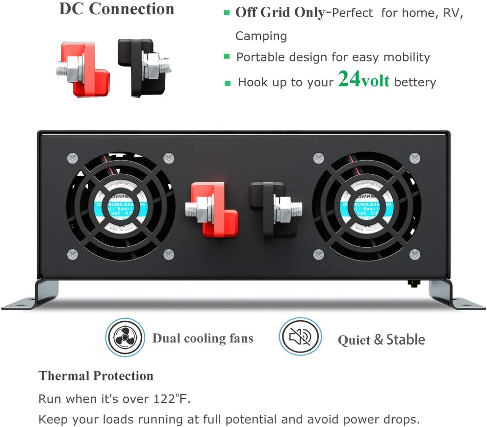 2500W 24VDC to 120VAC Pure Sine Wave Inverter F1977