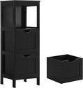 Narrow White Bathroom Storage Cabinet with 3 Removable Drawers Q5737