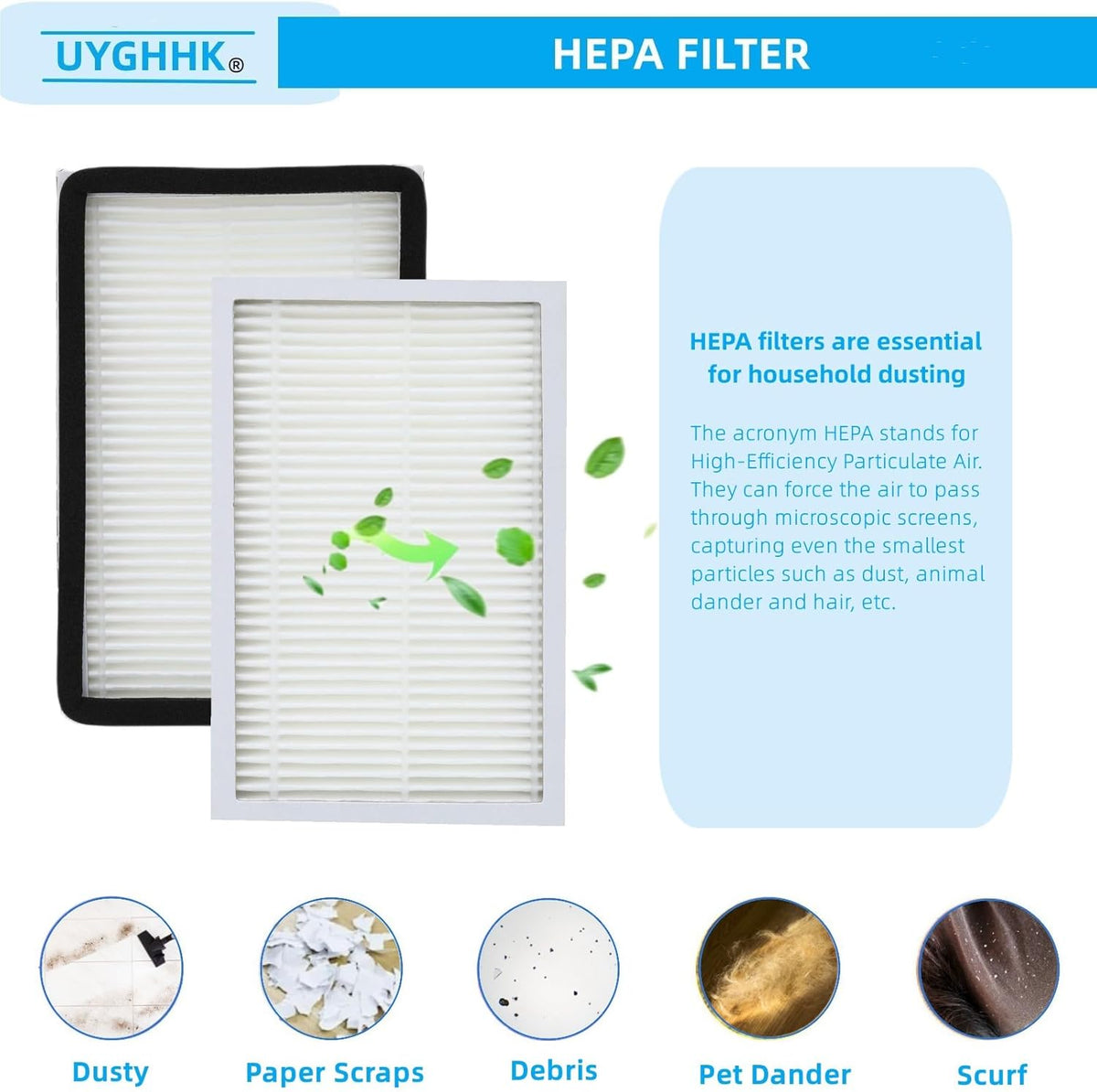 HEPA Media Filter Replacement (Pack of 5) W466