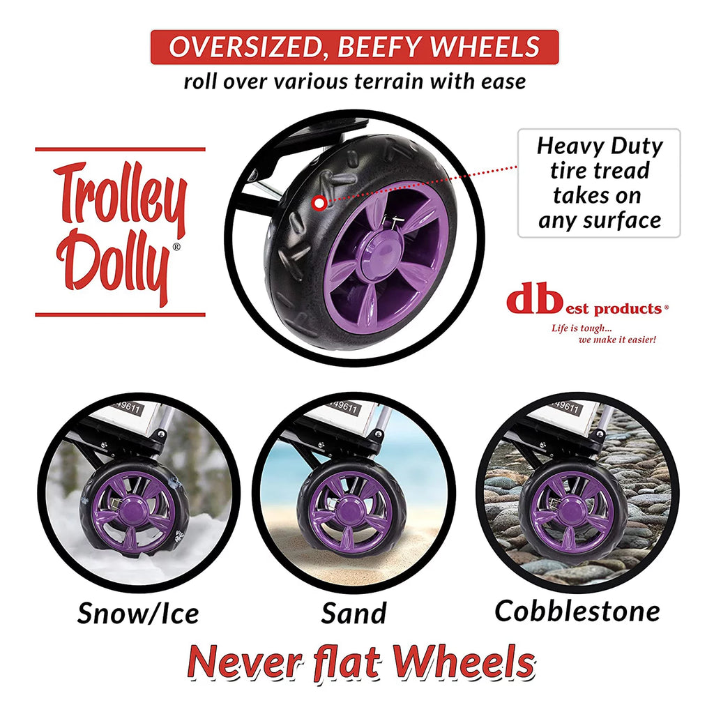 Purple Foldable Shopping Cart N2487