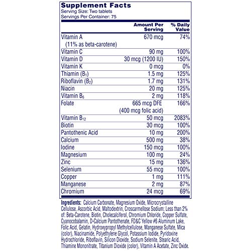 150 Count Multivitamin Tablet C8969