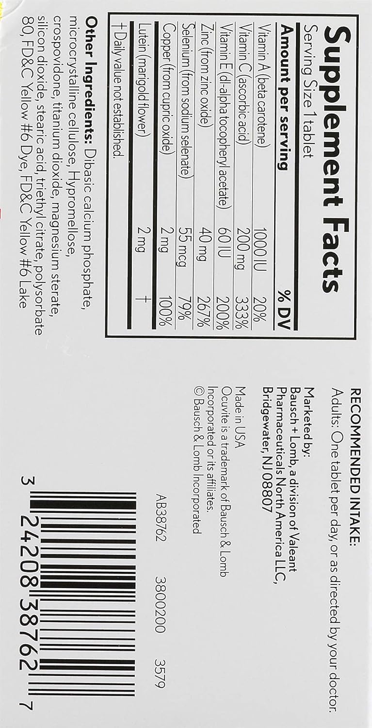 240-Count Vitamin and Mineral Supplement with Lutein Tablets B5106