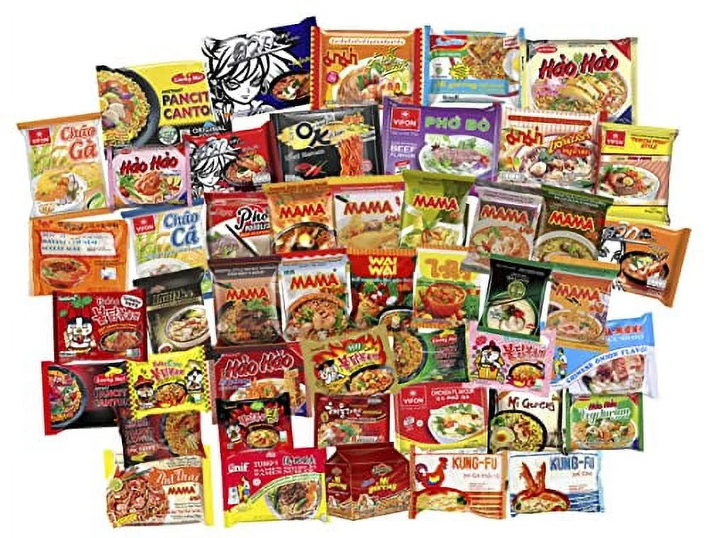 12 Pack Instant Ramen Noodle Variety Pack with Chopsticks E697898