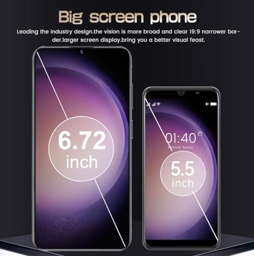 Purple 6.72" 4GB+64GB Unlocked Android Smartphone M8058