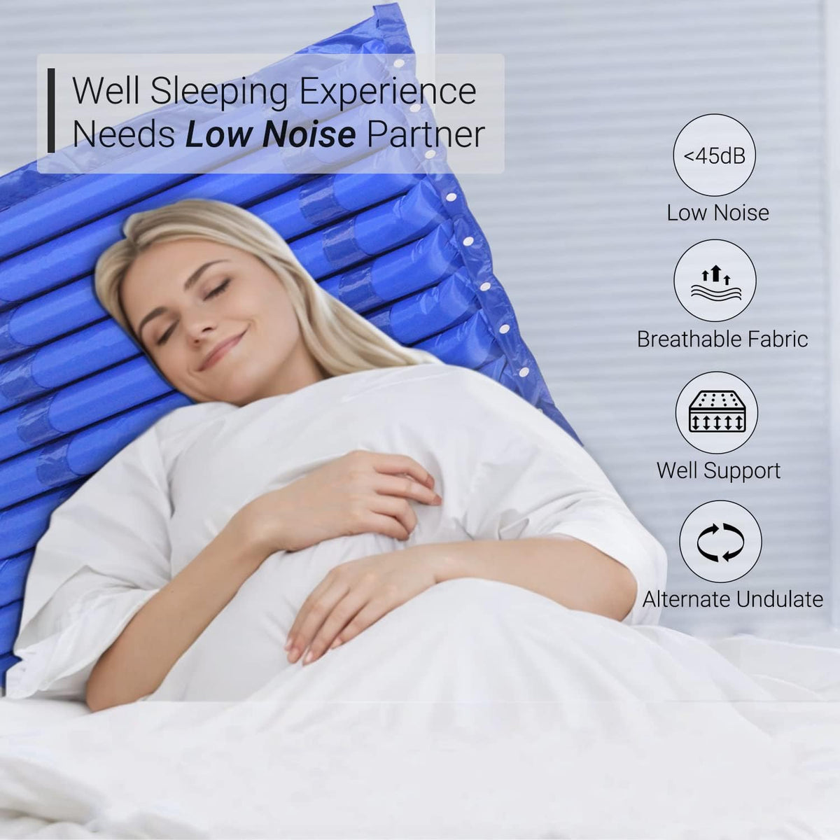 Alternating Air Pressure Mattress with Low Air Loss and 5-level Firmness Adjustment T73466