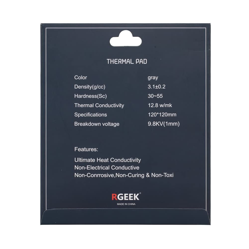 Thermal Pads 120x120x1.5 mm 12.8W/mK Silicone Pad Pack of 2 V3799
