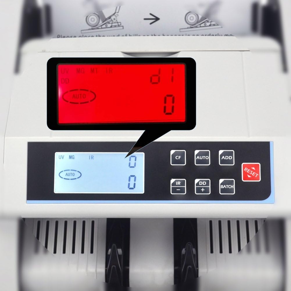 Money Counter Machine with UV/MG/IR/DD Counterfeit Detection, LCD Display Z9110