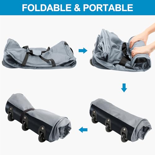 120L Foldable Rolling Duffel Bag with 3 Wheels T94895