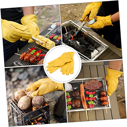 2 Pairs Gloves Grill Mitt Cooking Mitten H357
