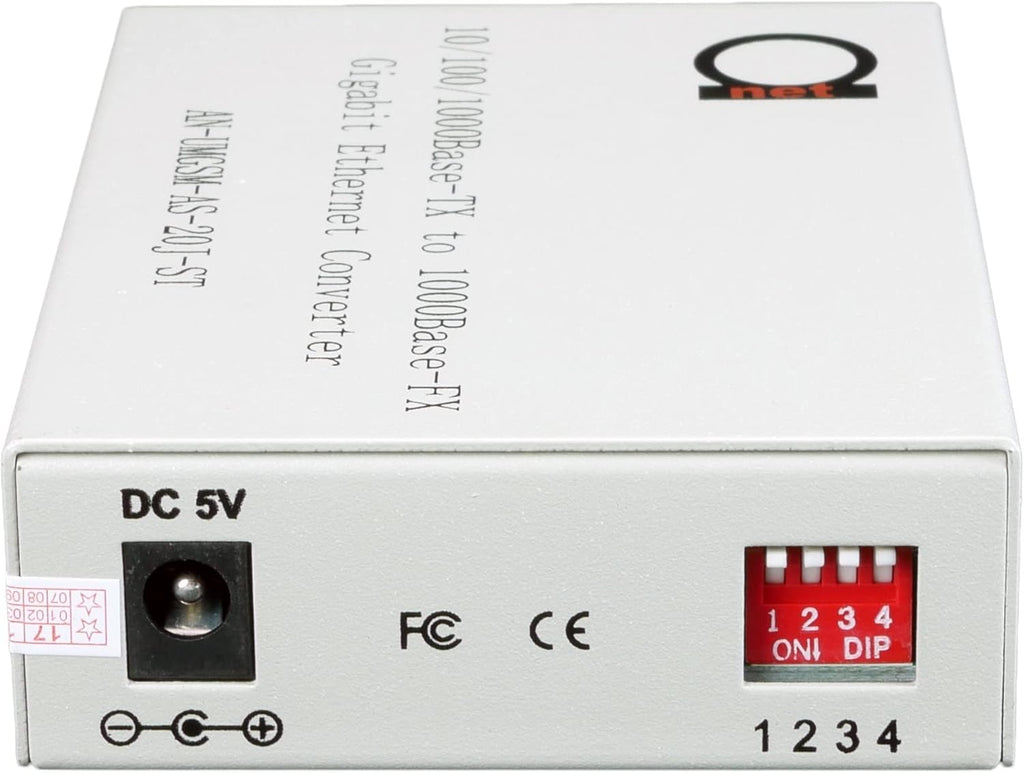 Gigabit Fiber Media Converter ST to UTP Cat5e Cat6 RJ-45 Y5955