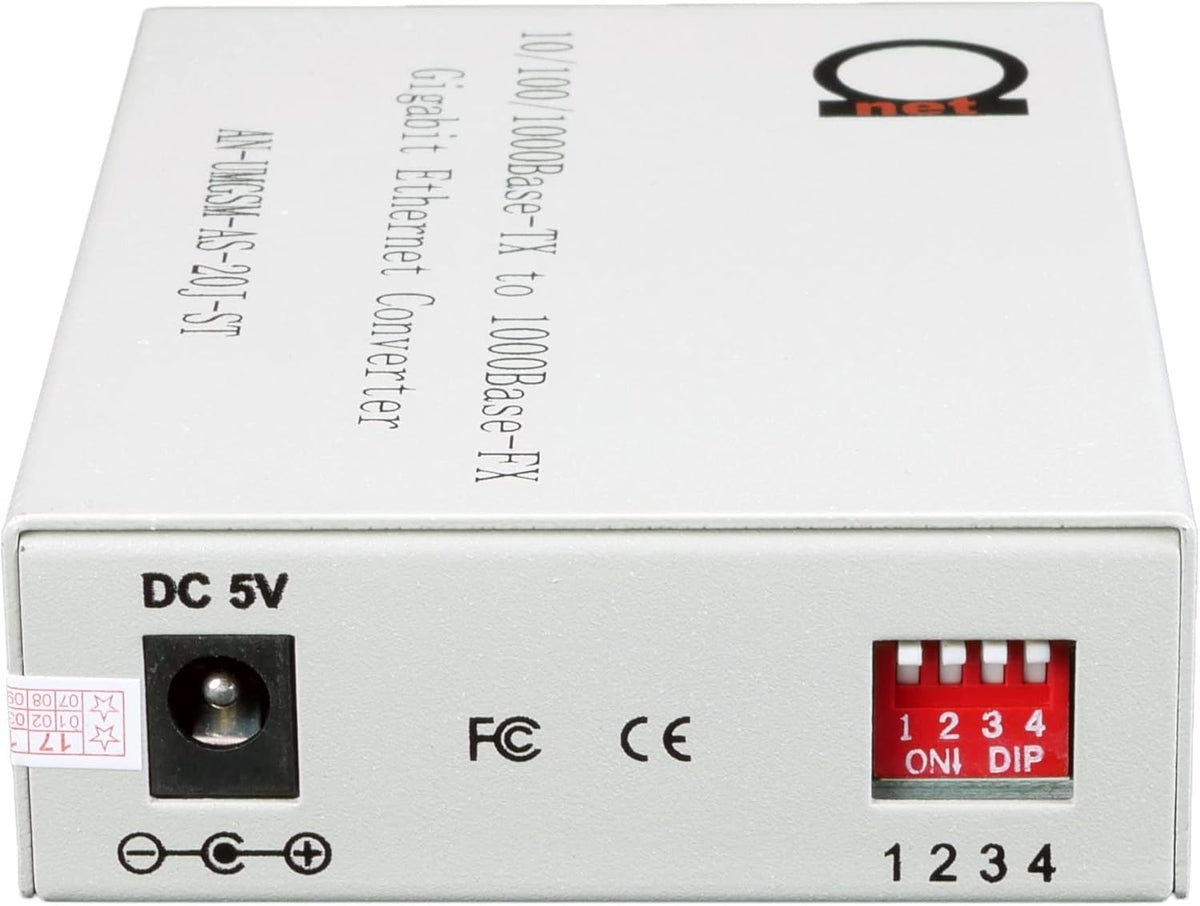 Gigabit Fiber Media Converter ST to UTP Cat5e Cat6 RJ-45 Y5955