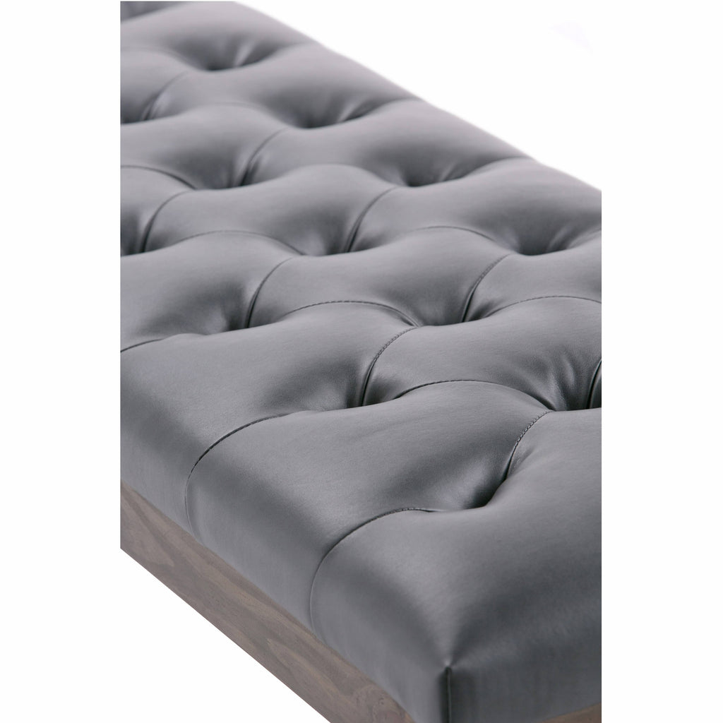 Distressed Saddle Brown Rectangle Ottoman Bench Y669