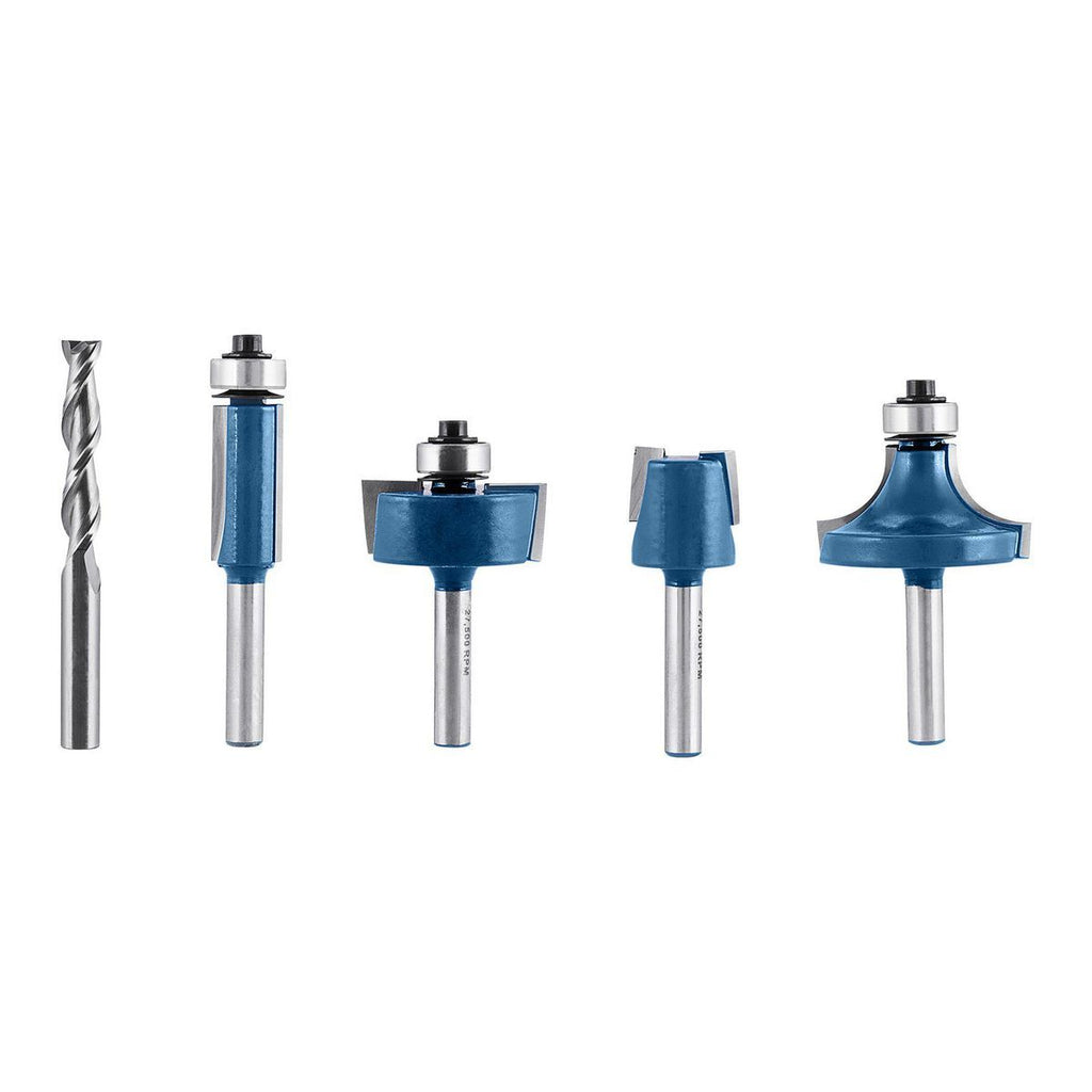Carbide Router Bit Set, 5-Piece E44237