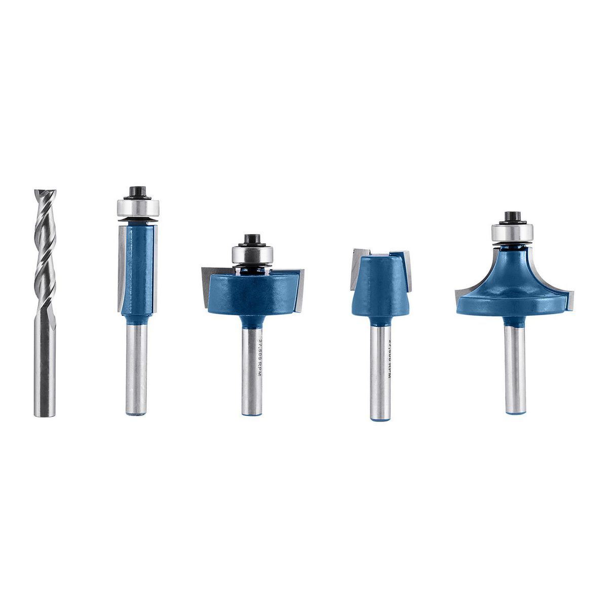 Carbide Router Bit Set, 5-Piece E44237