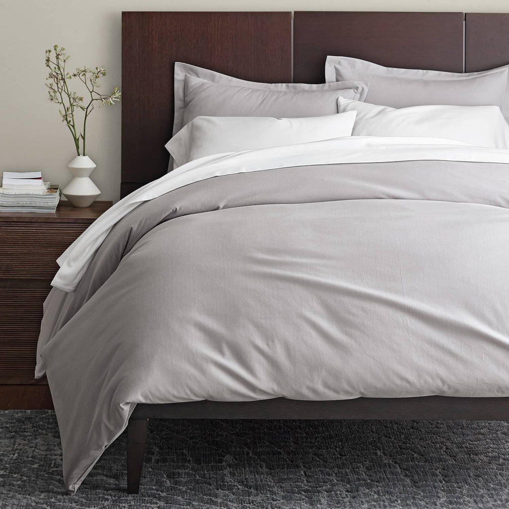Cloud Blue Cotton Flannel Twin Duvet Cover T55665