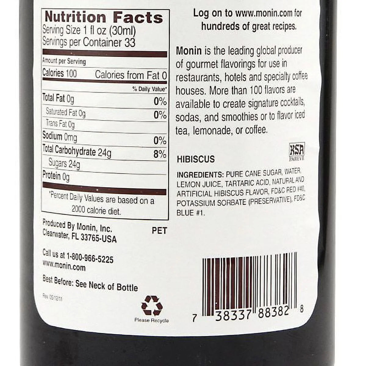 Hibiscus Pet Syrup J61973