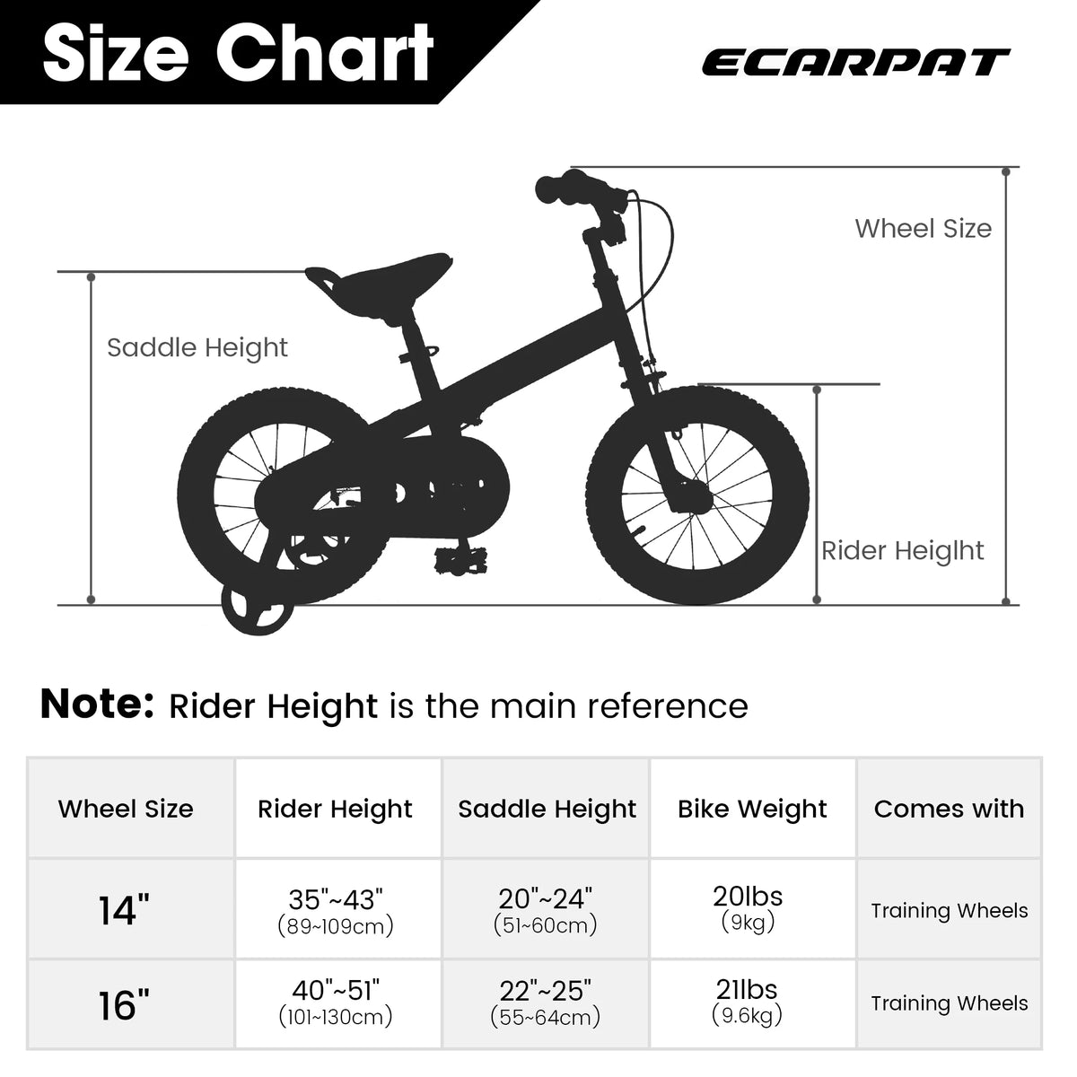 14 Inch Boys Bike with Training Wheels B43014