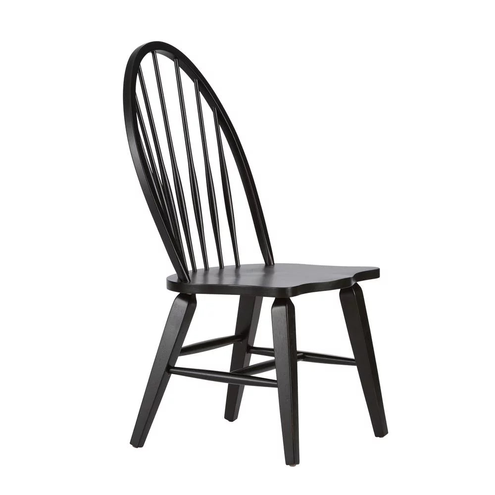 Black Set of 2 Traditional Side Chair R6292