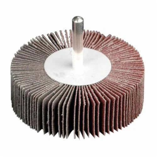 Medium Aluminum Oxide Coated Mounted Flap Wheel, 1/4-20 Threaded Mount D355017