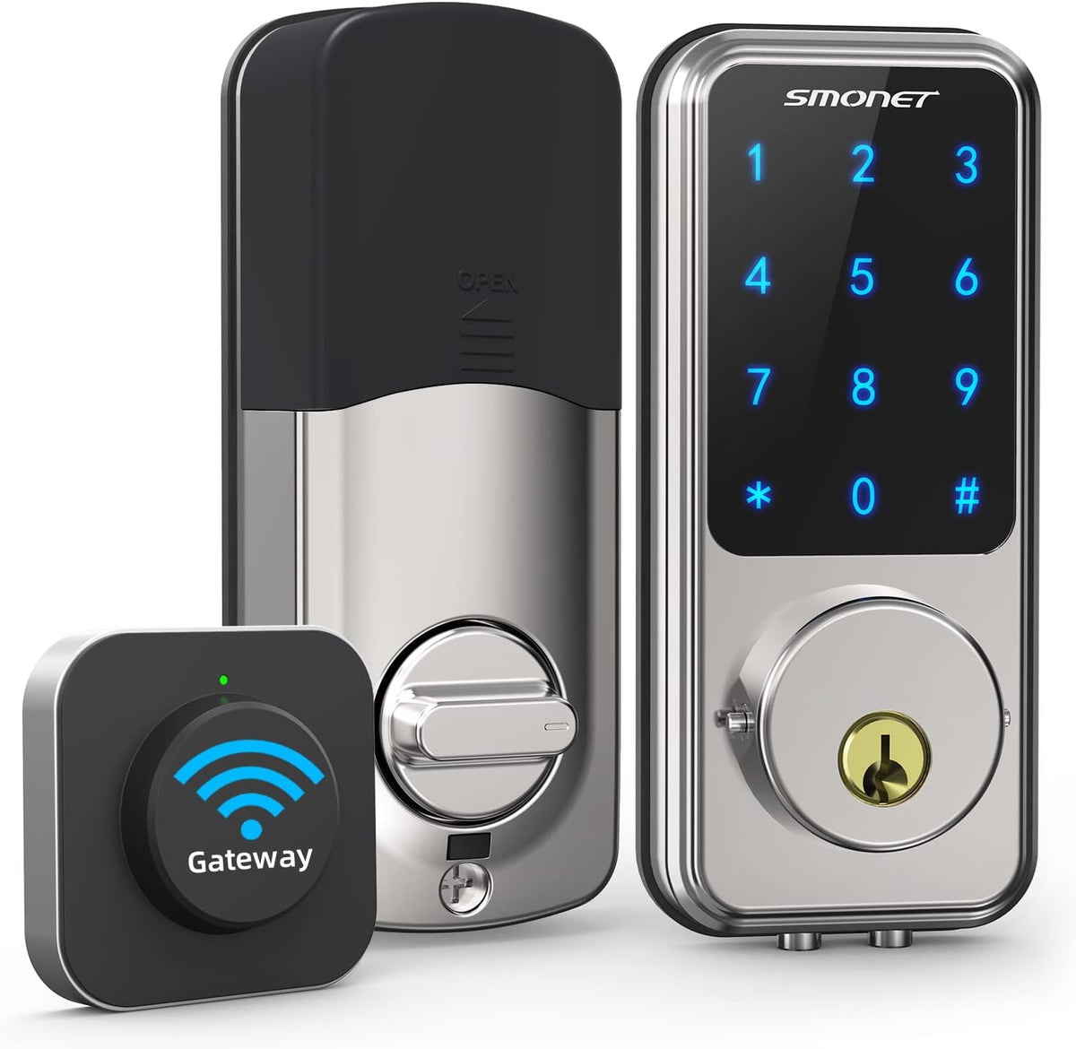 Smart Door Lock Keyless Entry Deadbolt with Gateway Hub N566417