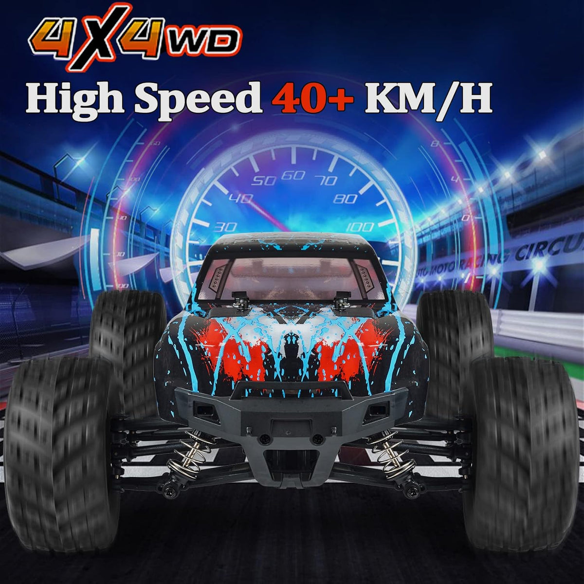 1/12 Scale Remote Control Car 2 Batteries 40+ km/h Off Road 4x4 Monster Truck B3671