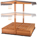 47'' Wooden Sandbox with Lid and Bench Y40458