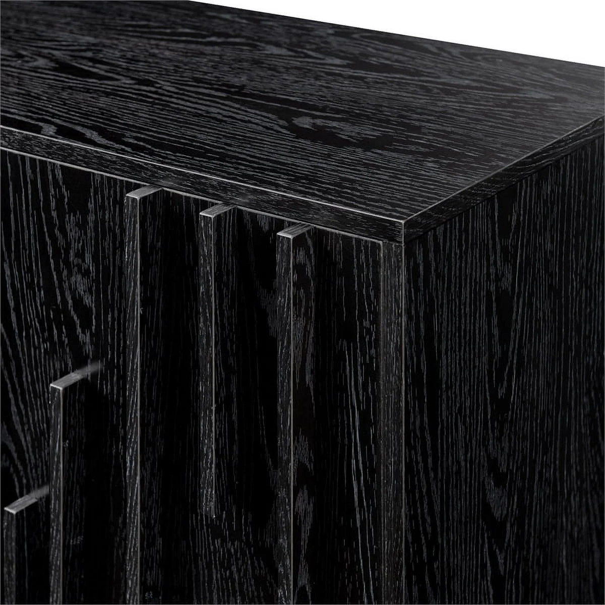 55" 3-Door Wood Sideboard - Black A375787