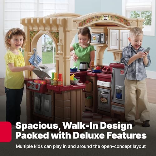Grand Walk-In Kitchen & Grill Kids Playset, 103 Piece Toy Accessories, Toddlers 2+ Years Old O534