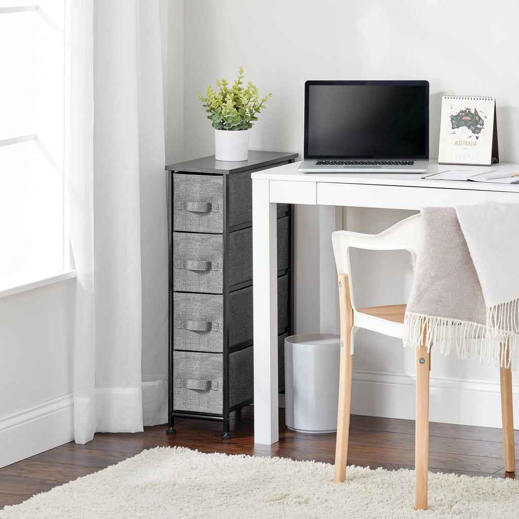 Narrow 4 Fabric Drawers Dresser B4973