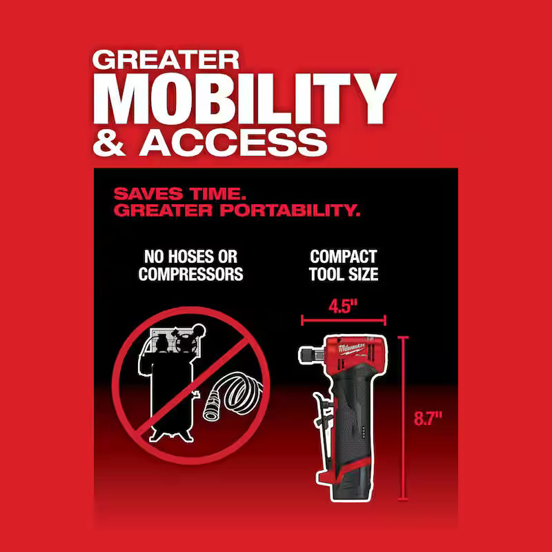 12V Lithium-Ion Brushless Cordless 1/4 in. Right Angle Die Grinder W866