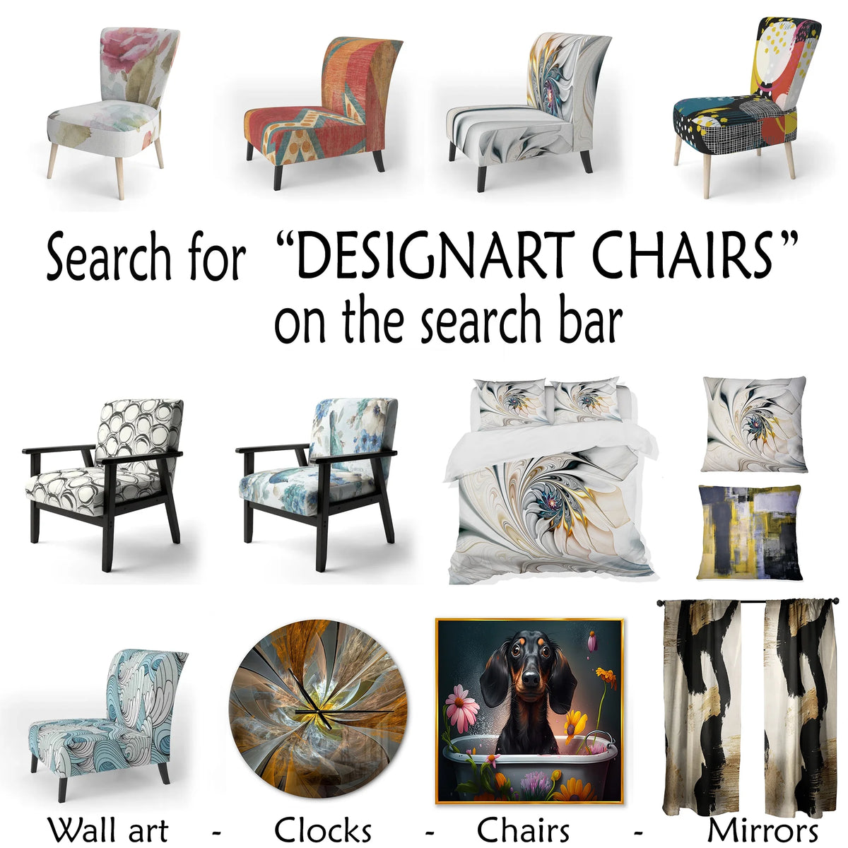 Upholstered Patterned Accent Chair and Arm Chair Y8595